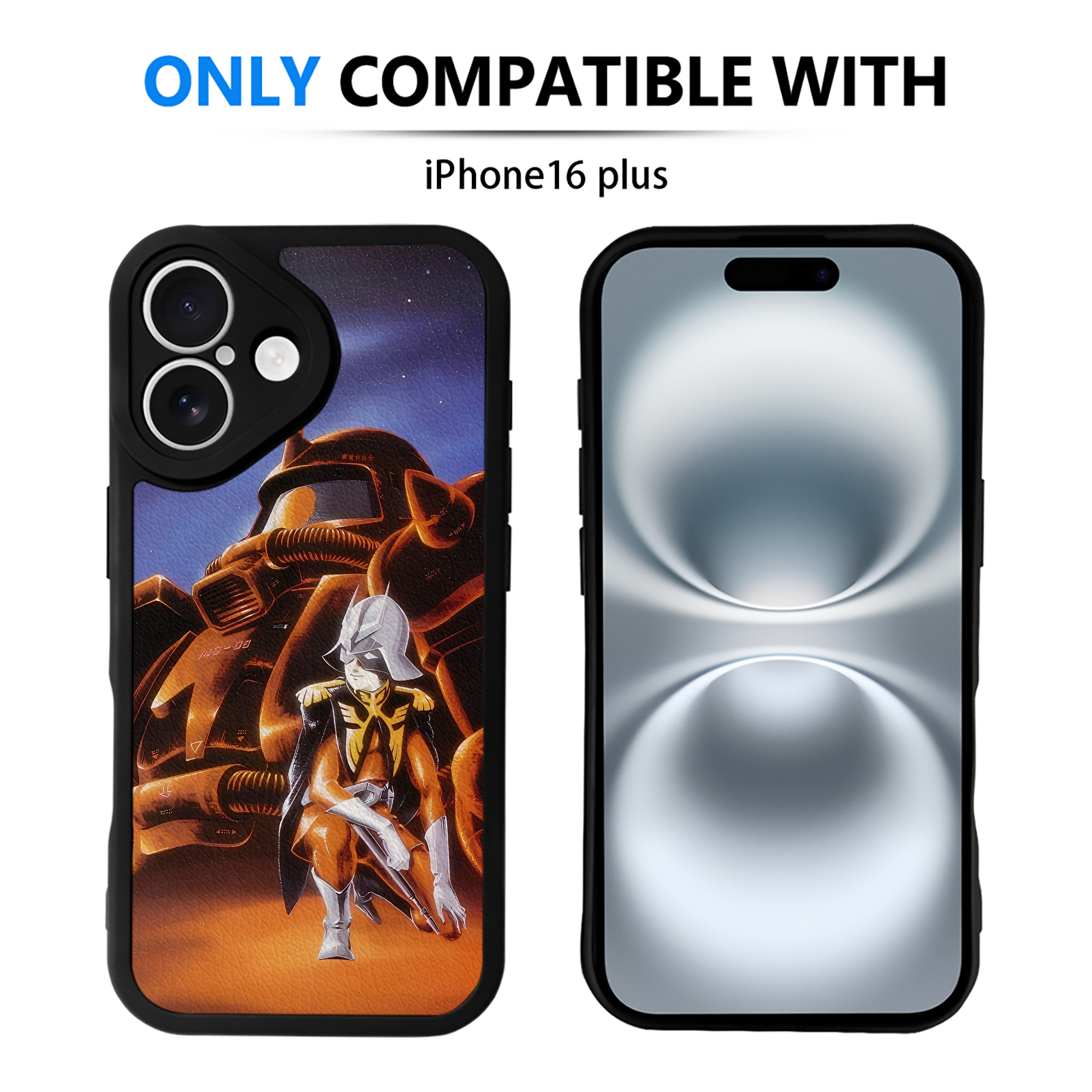 （画像用） 機動戦士ガンダム Mobile Suit Gundam 【iPhone 16シリーズ対応】シリコンスマホケース（レザー調） 材質：シリコン